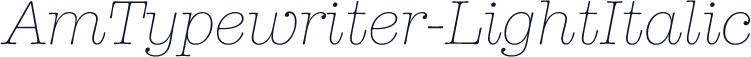 AmTypewriter-LightItalic