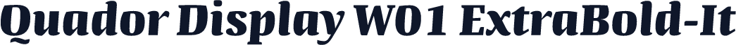 Quador Display W01 ExtraBold-It