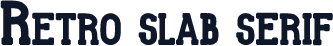 Retro slab serif