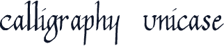 Calligraphy-Unicase