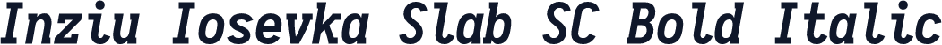 Inziu Iosevka Slab SC Bold Italic