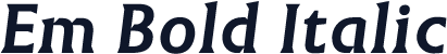 Em Bold Italic
