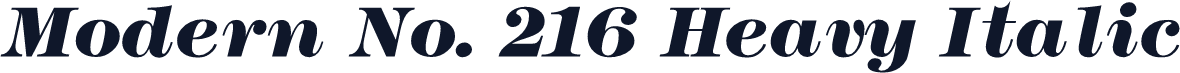 Modern No. 216 Heavy Italic