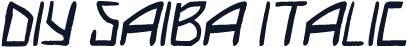 DIY Saiba Italic