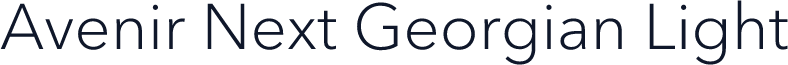 Avenir Next Georgian Light