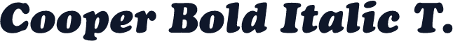 Cooper Bold Italic T.