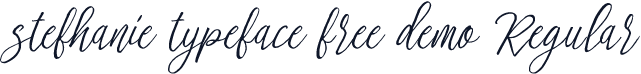 stefhanie typeface free demo Regular