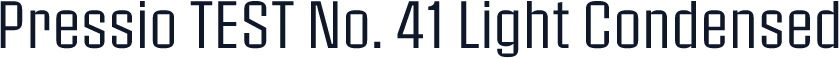 Pressio TEST No. 41 Light Condensed