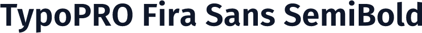 TypoPRO Fira Sans SemiBold