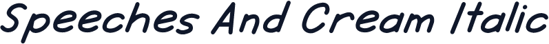 Speeches And Cream Italic