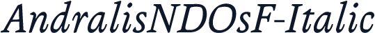 AndralisNDOsF-Italic
