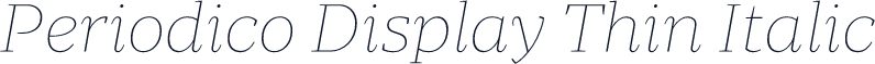 Periodico Display Thin Italic