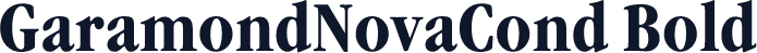 GaramondNovaCond Bold