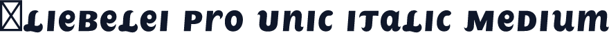 ☞Liebelei Pro Unic Italic Medium