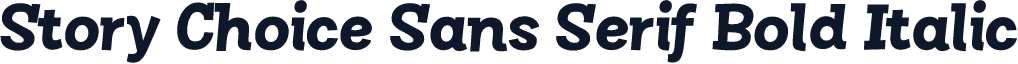 Story Choice Sans Serif Bold Italic