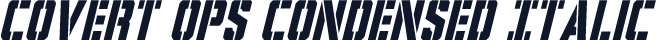 Covert Ops Condensed Italic