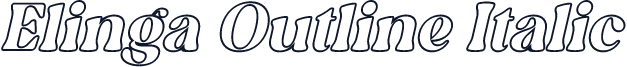 Elinga Outline Italic