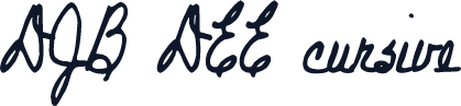 DJB DEE cursive