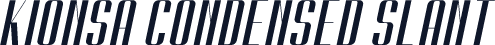 Kionsa Condensed Slant