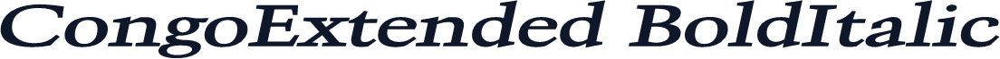 CongoExtended BoldItalic