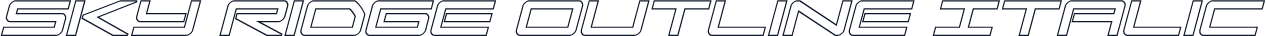 Sky Ridge Outline Italic