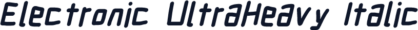 Electronic UltraHeavy Italic