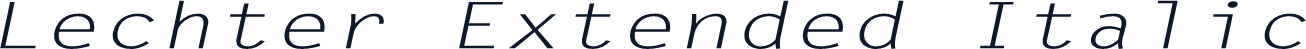 Lechter Extended Italic