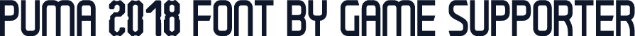 Puma 2018 font by Game supporter