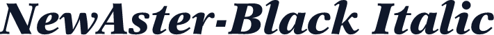 NewAster-Black Italic