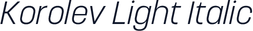 Korolev Light Italic