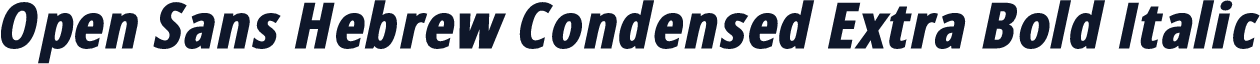 Open Sans Hebrew Condensed Extra Bold Italic