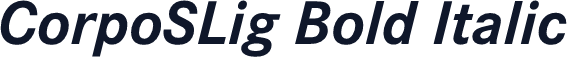 CorpoSLig Bold Italic