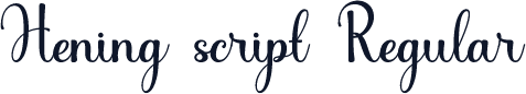 Hening script Regular