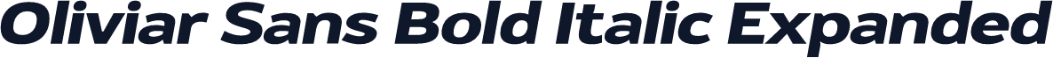 Oliviar Sans Bold Italic Expanded
