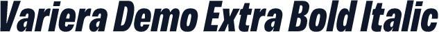 Variera Demo Extra Bold Italic