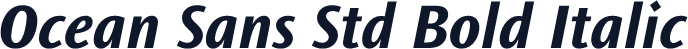 Ocean Sans Std Bold Italic