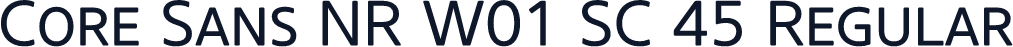 Core Sans NR W01 SC 45 Regular