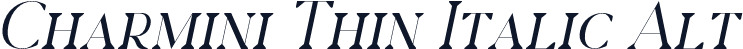 Charmini Thin Italic Alt