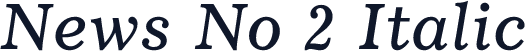 News No 2 Italic