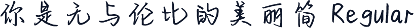 你是无与伦比的美丽简 Regular