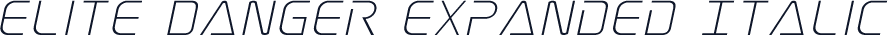 Elite Danger Expanded Italic