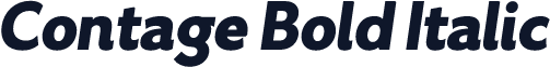 Contage Bold Italic