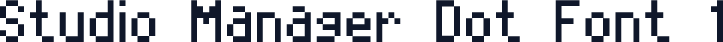 Studio Manager Dot Font 1