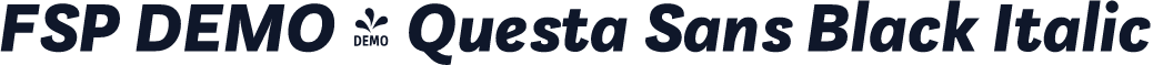 FSP DEMO - Questa Sans Black Italic