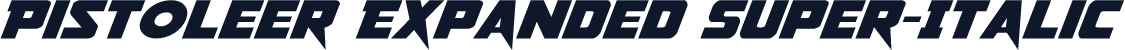 Pistoleer Expanded Super-Italic