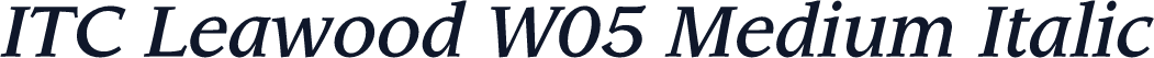 ITC Leawood W05 Medium Italic