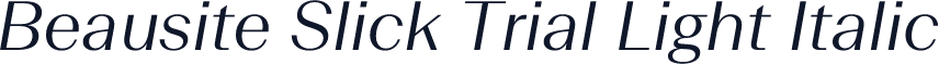 Beausite Slick Trial Light Italic