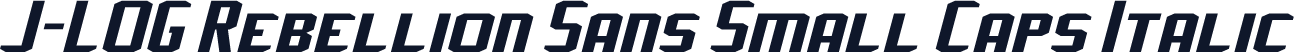 J-LOG Rebellion Sans Small Caps Italic