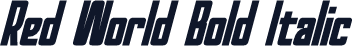Red World Bold Italic