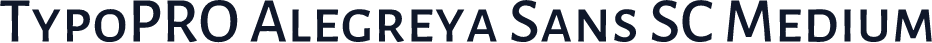 TypoPRO Alegreya Sans SC Medium